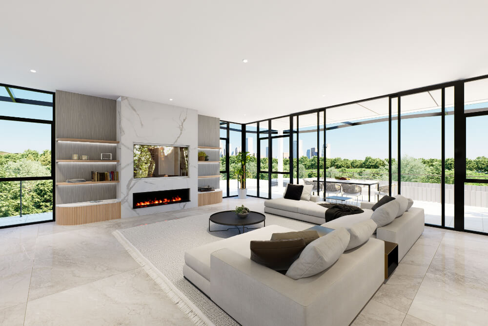 View of the skyloft penthouse - modern concept living area